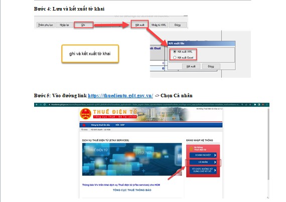 Bước 4: Lưu và kết xuất tờ khai