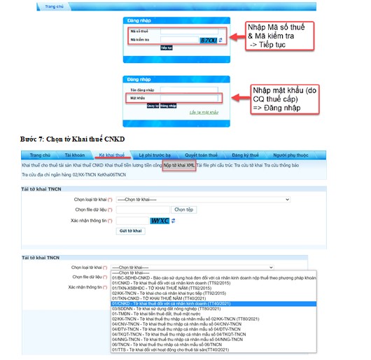Hướng dẫn Nộp tờ khai XML