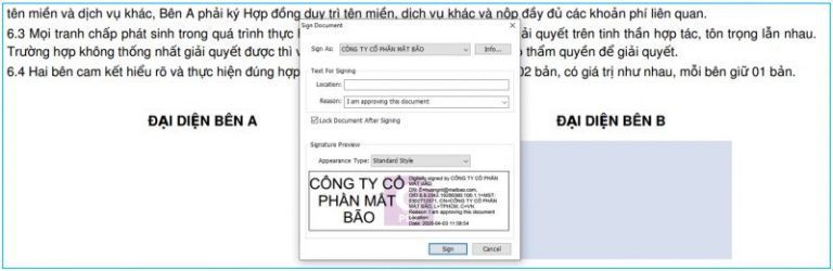 Hướng dẫn ký chữ ký số