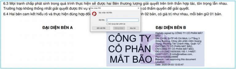 Hướng dẫn ký chữ ký số