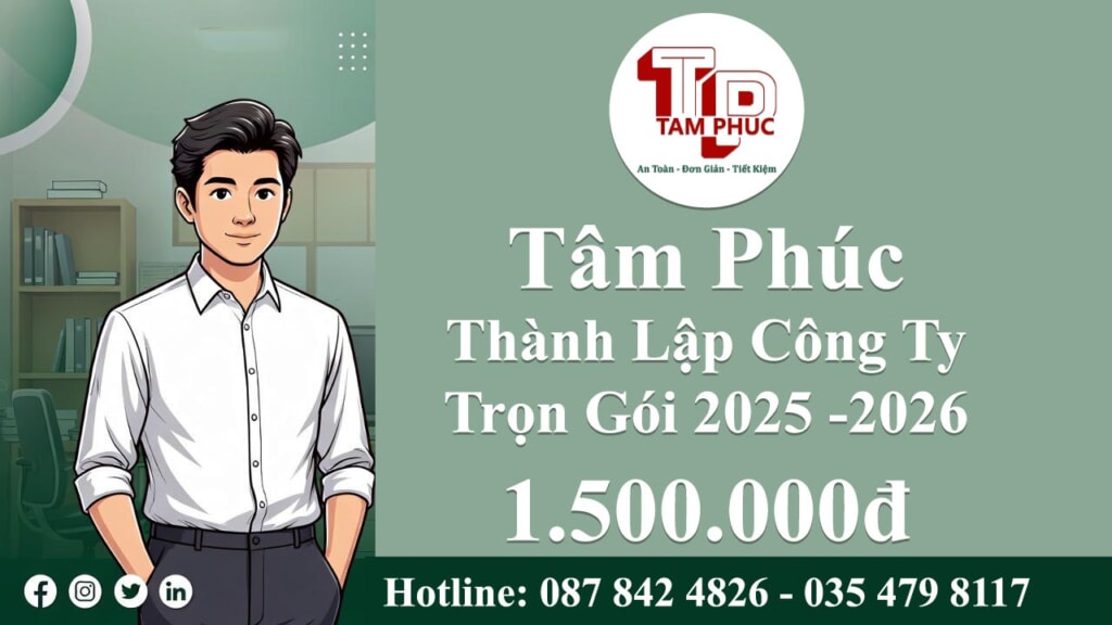Thành Lập Doanh Nghiệp Trọn Gói 2025-2026 – Chỉ 1.500.000đ
