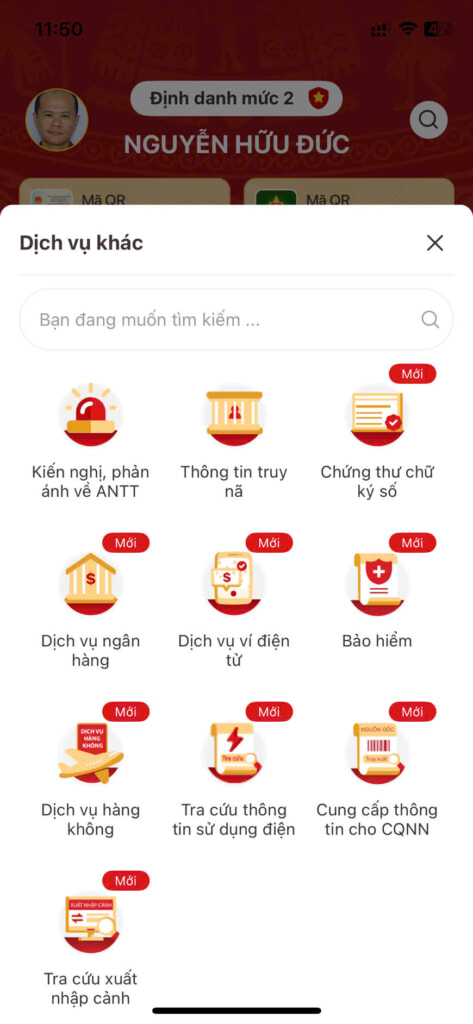 Để sử dụng chữ ký số trên VNeID, bạn cần định danh mức 2