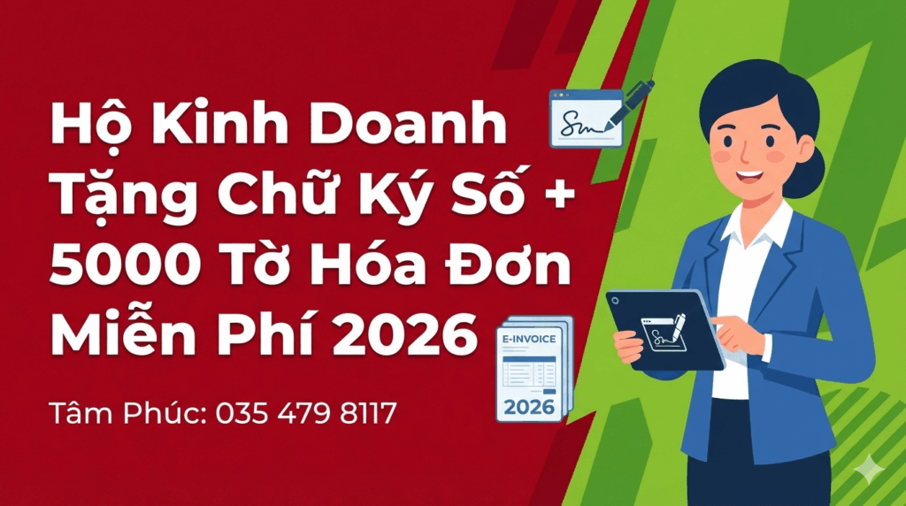 Tâm Phúc – Tặng chữ ký số + 5000 tờ hóa đơn miễn phí 2026 Hộ kinh doanh khởi đầu năm mới nhẹ nhàng, không lo phạt!